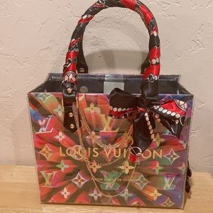 DIY PVC clear tote bag. Holiday gift!